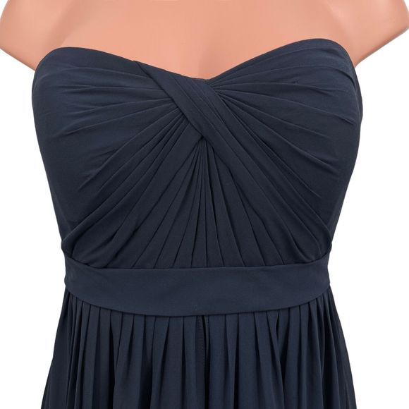 Jenny Yoo Annabelle Navy Size 4 Dress Formal Convertible Navy Prom Bridesmaid - Picture 4 of 16